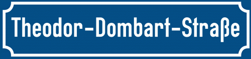 Straßenschild Theodor-Dombart-Straße