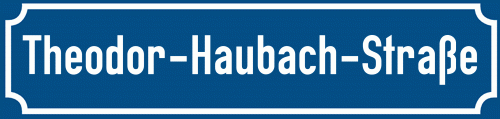Straßenschild Theodor-Haubach-Straße
