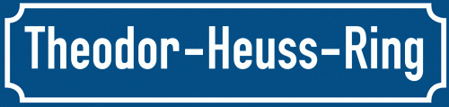 Straßenschild Theodor-Heuss-Ring zum kostenlosen Download