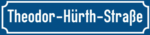 Straßenschild Theodor-Hürth-Straße