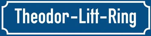 Straßenschild Theodor-Litt-Ring