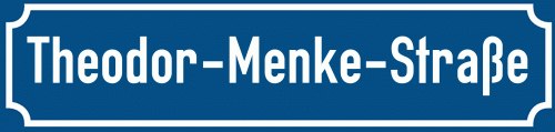 Straßenschild Theodor-Menke-Straße