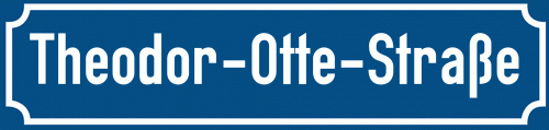 Straßenschild Theodor-Otte-Straße