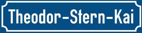 Straßenschild Theodor-Stern-Kai