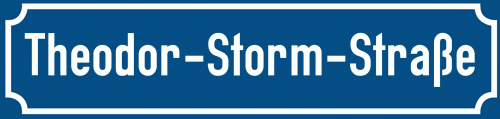 Straßenschild Theodor-Storm-Straße zum kostenlosen Download