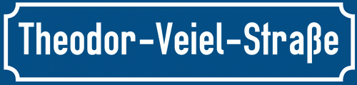 Straßenschild Theodor-Veiel-Straße