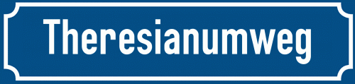 Straßenschild Theresianumweg