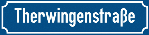 Straßenschild Therwingenstraße