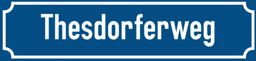 Straßenschild Thesdorferweg