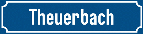 Straßenschild Theuerbach
