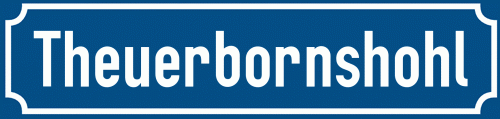 Straßenschild Theuerbornshohl