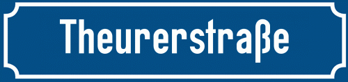 Straßenschild Theurerstraße
