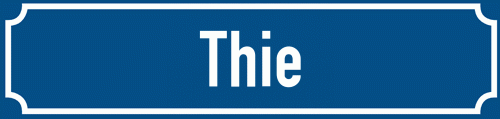Straßenschild Thie