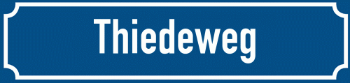 Straßenschild Thiedeweg
