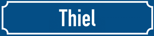 Straßenschild Thiel