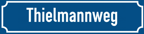 Straßenschild Thielmannweg