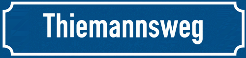 Straßenschild Thiemannsweg