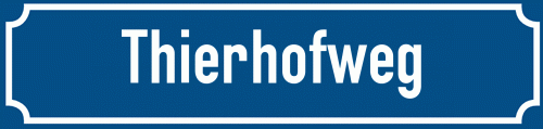 Straßenschild Thierhofweg