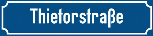 Straßenschild Thietorstraße
