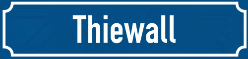 Straßenschild Thiewall