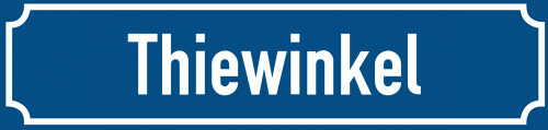 Straßenschild Thiewinkel