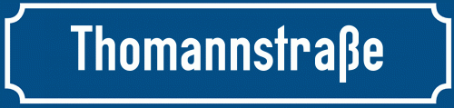 Straßenschild Thomannstraße