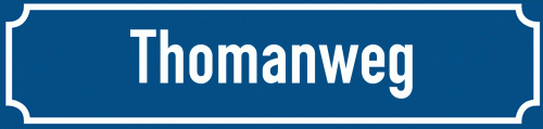 Straßenschild Thomanweg