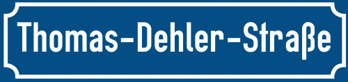 Straßenschild Thomas-Dehler-Straße
