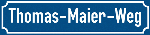 Straßenschild Thomas-Maier-Weg