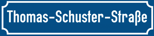 Straßenschild Thomas-Schuster-Straße zum kostenlosen Download