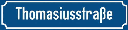 Straßenschild Thomasiusstraße