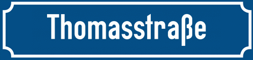 Straßenschild Thomasstraße zum kostenlosen Download