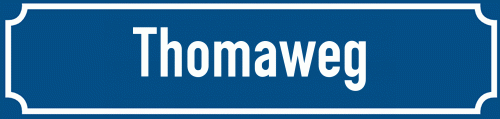 Straßenschild Thomaweg
