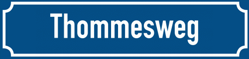 Straßenschild Thommesweg