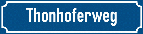 Straßenschild Thonhoferweg