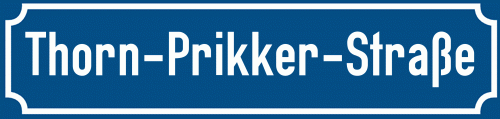 Straßenschild Thorn-Prikker-Straße