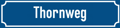 Straßenschild Thornweg