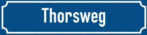 Straßenschild Thorsweg