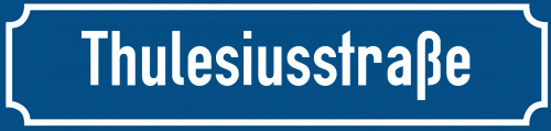 Straßenschild Thulesiusstraße