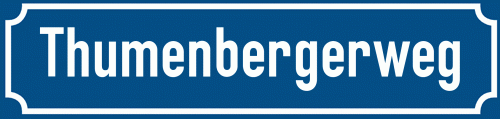 Straßenschild Thumenbergerweg