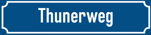 Straßenschild Thunerweg