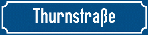 Straßenschild Thurnstraße