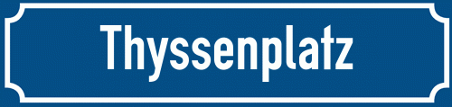 Straßenschild Thyssenplatz
