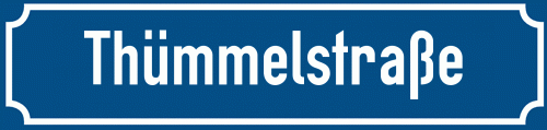 Straßenschild Thümmelstraße