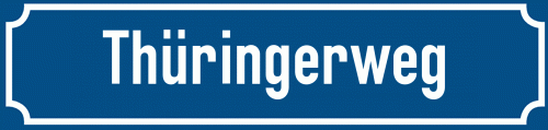 Straßenschild Thüringerweg