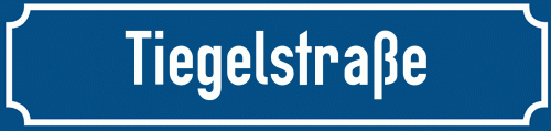 Straßenschild Tiegelstraße
