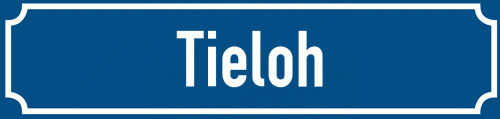 Straßenschild Tieloh