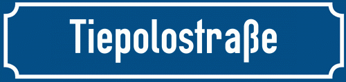 Straßenschild Tiepolostraße