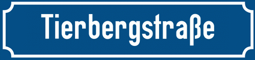 Straßenschild Tierbergstraße
