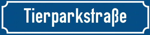 Straßenschild Tierparkstraße